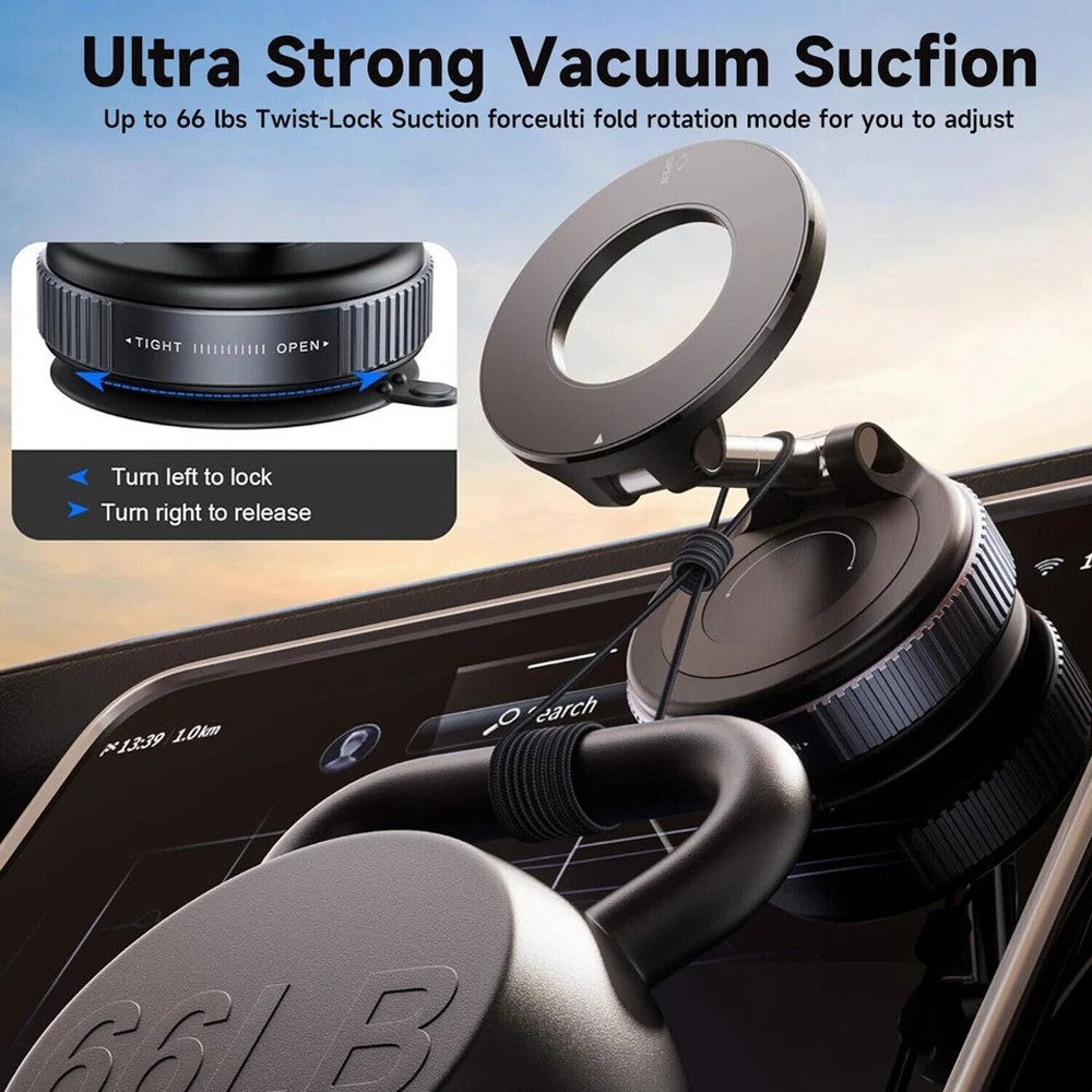 Revolutionary 360° Magnetic Suction Cup Car Phone Holder - Secure and Adjustable for Ultimate Convenience