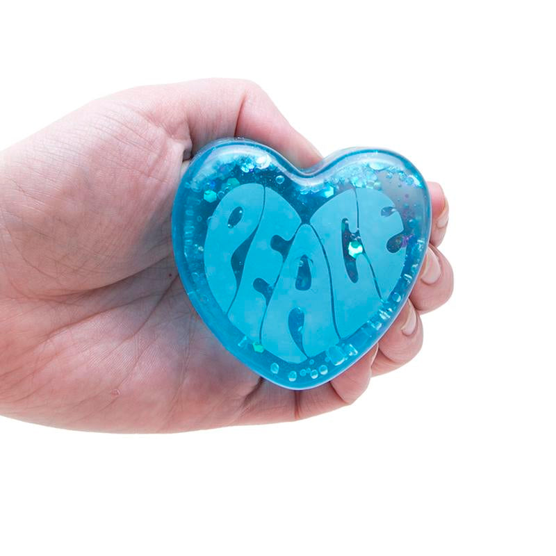 Needoh Good Vibes Only Heart-Shaped Stress Relief Toy with Inspirational Messages and Super Solid Squish - Fun & Relaxing for Kids and Adults