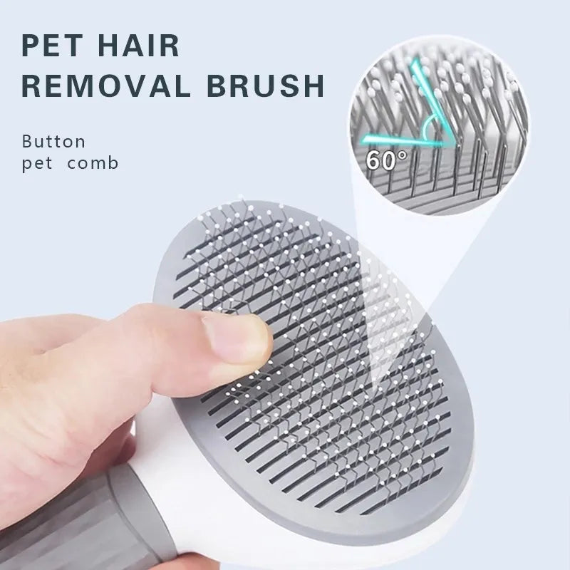 🐶✨ Self-Cleaning Pet Grooming Brush