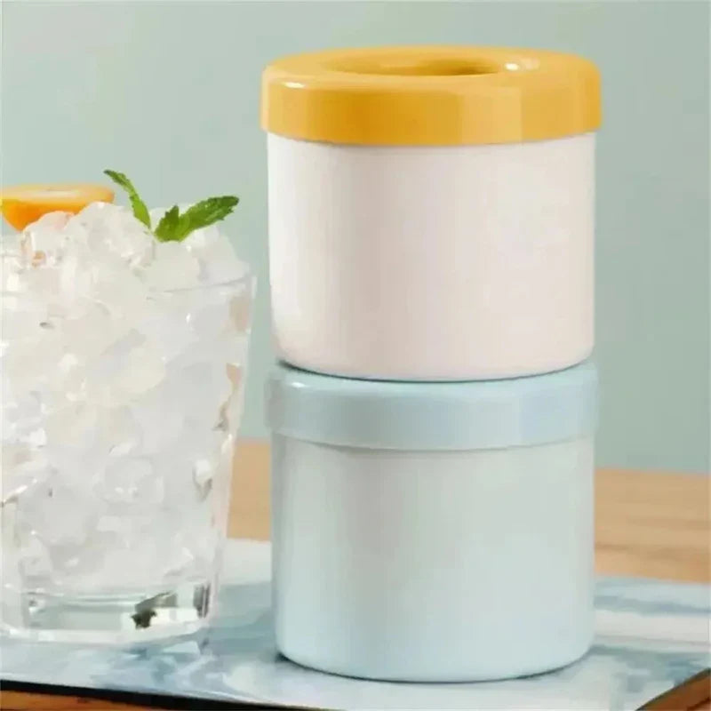 2-in-1 Ice Ball Maker Cup – Easy Release Silicone Ice Mold