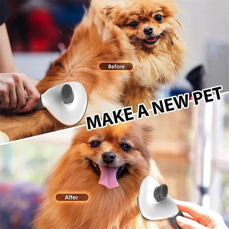 🐶✨ Self-Cleaning Pet Grooming Brush