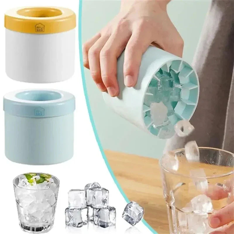 2-in-1 Ice Ball Maker Cup – Easy Release Silicone Ice Mold