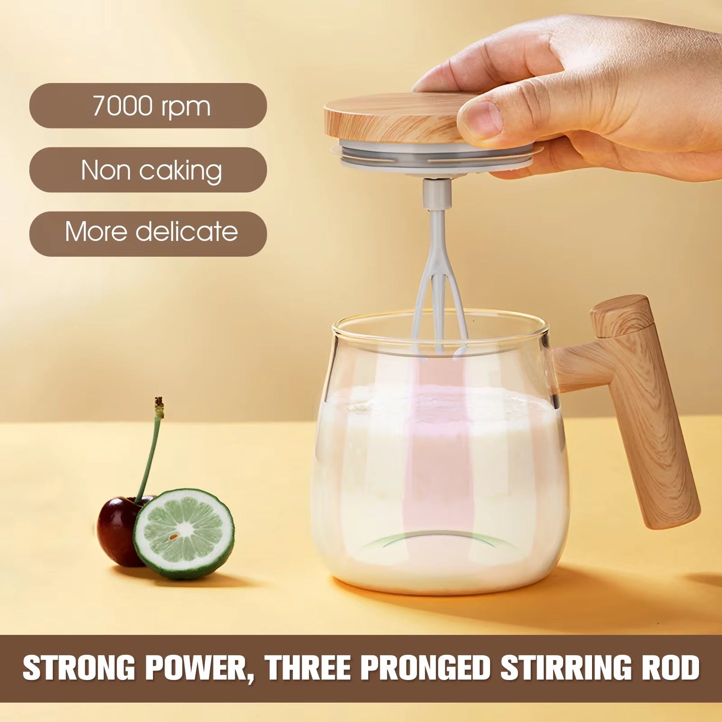 Revolutionary 400ML Self-Stirring Mug: 7000RPM Electric Mixer for Effortless Coffee, Milk, and Protein Shakes