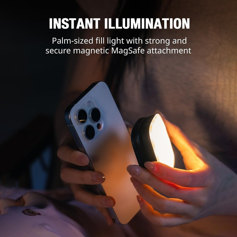 Illuminate Your Selfies with the Magnetic Selfie Light - MagSafe Compatible LED Light with Built-in Mirror