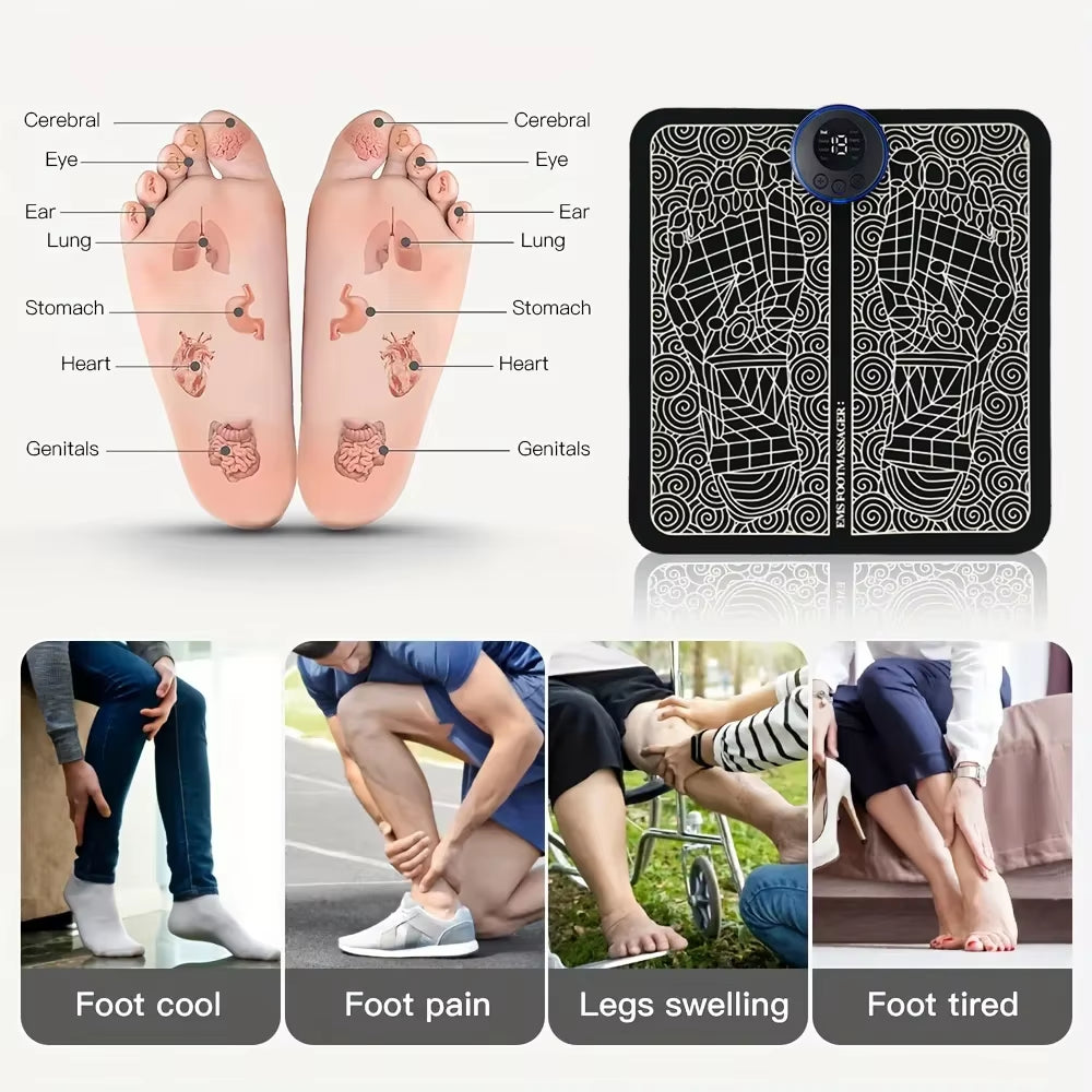 Revitalize Your Feet with Our Electric USB Charging Foot Massage Mat – 8 Modes & 19 Levels for Ultimate Relaxation and Improved Blood Circulation