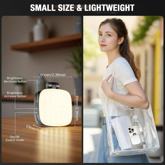 Illuminate Your Selfies with the Magnetic Selfie Light - MagSafe Compatible LED Light with Built-in Mirror