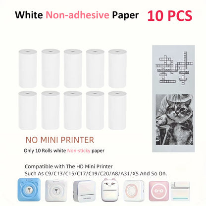 Compact Thermal Mini Printer - Portable Bluetooth Inkless Sticker Maker for Creative DIY Photo Printing
