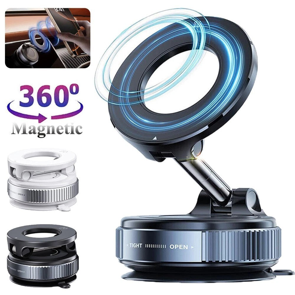 Revolutionary 360° Magnetic Suction Cup Car Phone Holder - Secure and Adjustable for Ultimate Convenience