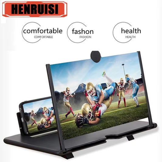 Experience Movies Like Never Before with Our 10/12 Inch Folding Mobile Phone Screen Magnifier and Stand - Perfect for HD Video Amplification!