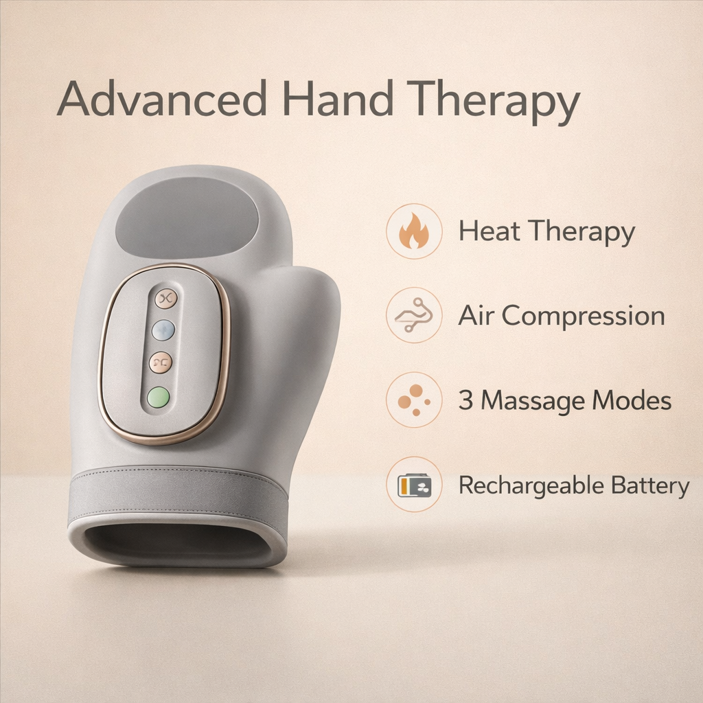Smart Hand Massager with Heat Therapy and Air Pressure
