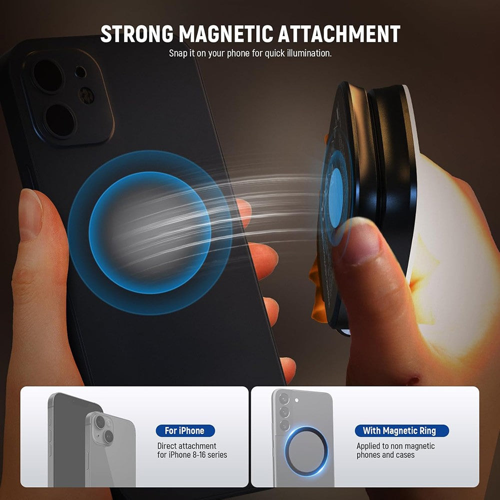 Illuminate Your Selfies with the Magnetic Selfie Light - MagSafe Compatible LED Light with Built-in Mirror