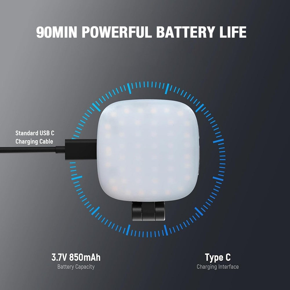 Illuminate Your Selfies with the Magnetic Selfie Light - MagSafe Compatible LED Light with Built-in Mirror