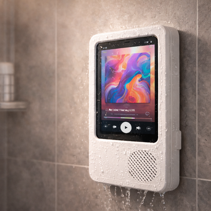 Shower Phone Holder + Bluetooth Speaker (Waterproof)