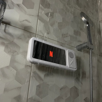 Shower Phone Holder + Bluetooth Speaker (Waterproof)
