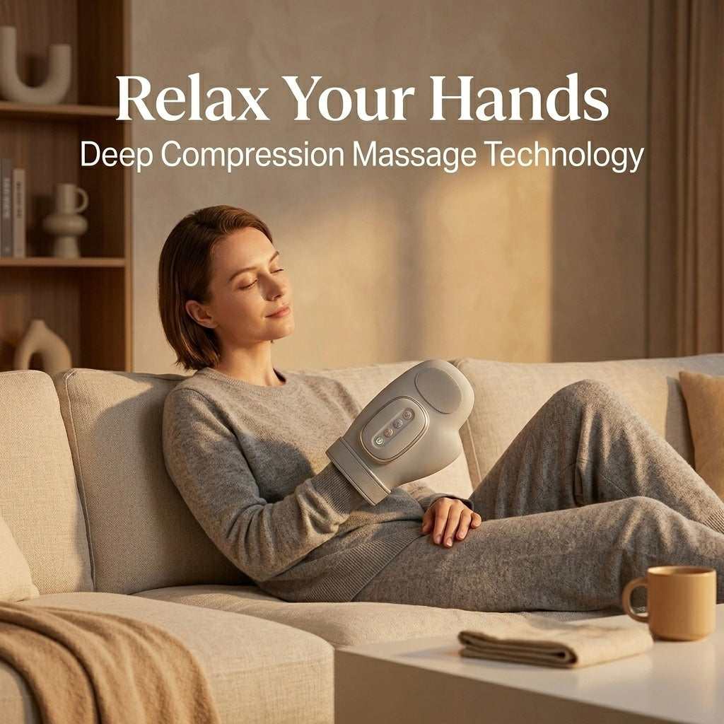 Smart Hand Massager with Heat Therapy and Air Pressure