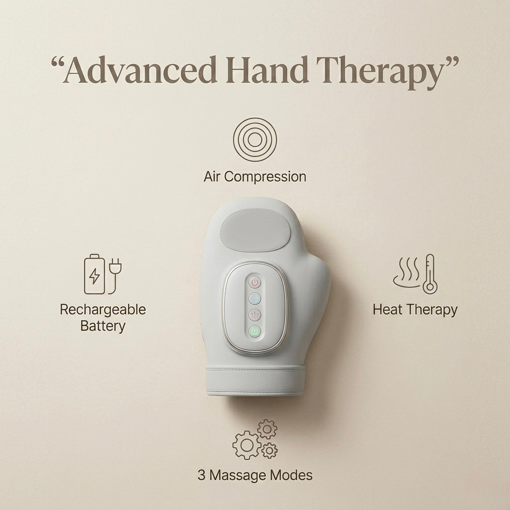 Smart Hand Massager with Heat Therapy and Air Pressure