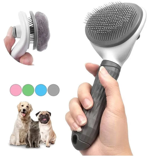 🐶✨ Self-Cleaning Pet Grooming Brush