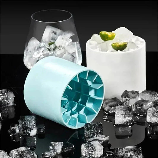2-in-1 Ice Ball Maker Cup – Easy Release Silicone Ice Mold