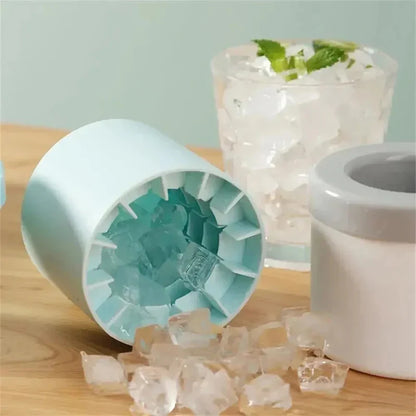 2-in-1 Ice Ball Maker Cup – Easy Release Silicone Ice Mold