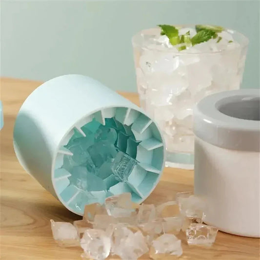 2-in-1 Ice Ball Maker Cup – Easy Release Silicone Ice Mold