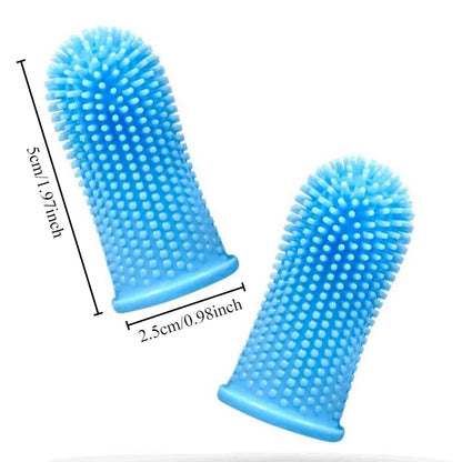 Revolutionary 360° Silicone Toothbrush for Dogs & Cats - Super Soft Pet Finger Toothbrush for Ultimate Teeth Cleaning and Fresh Breath