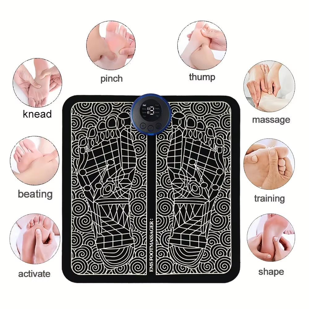 Revitalize Your Feet with Our Electric USB Charging Foot Massage Mat – 8 Modes & 19 Levels for Ultimate Relaxation and Improved Blood Circulation