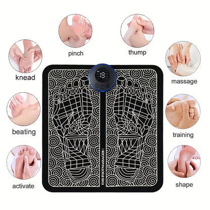 Revitalize Your Feet with Our Electric USB Charging Foot Massage Mat – 8 Modes & 19 Levels for Ultimate Relaxation and Improved Blood Circulation