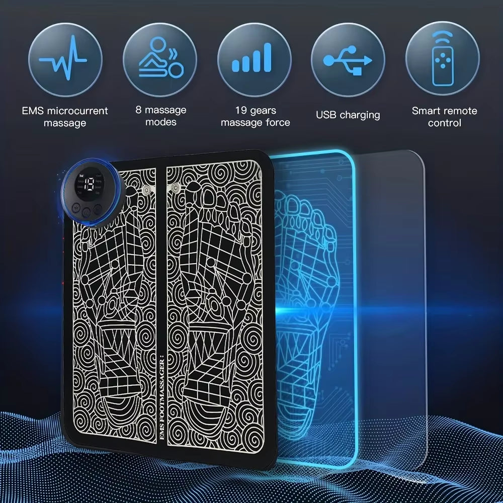 Revitalize Your Feet with Our Electric USB Charging Foot Massage Mat – 8 Modes & 19 Levels for Ultimate Relaxation and Improved Blood Circulation