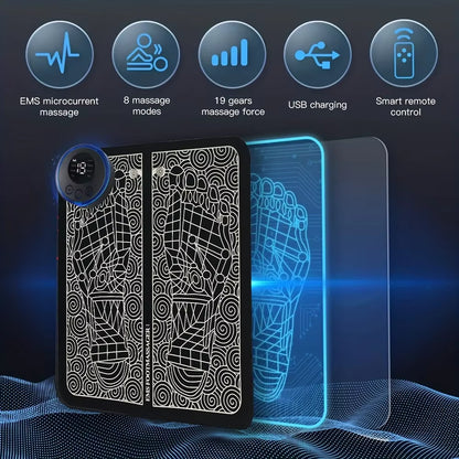 Revitalize Your Feet with Our Electric USB Charging Foot Massage Mat – 8 Modes & 19 Levels for Ultimate Relaxation and Improved Blood Circulation