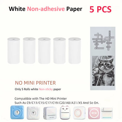 Compact Thermal Mini Printer - Portable Bluetooth Inkless Sticker Maker for Creative DIY Photo Printing