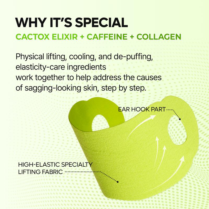 [Dr.Melaxin Official] CACTOX V-LIFTING MEWING BAND with Cactus Cooling Reduce Puffiness & Pore Tightening for Visible Pore Care Skin Repair