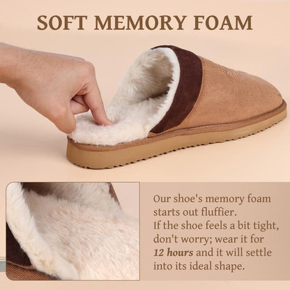 Unisex Cowboy-Style Fur Slippers