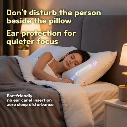Under Pillow Speakers for Sleeping Bluetooth, Bone Conduction Technology, 3D White Noise Generator, Volume Control & Sleep Timer, Side Sleeper Friendly