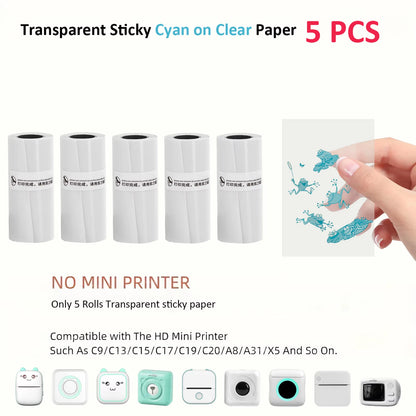 Compact Thermal Mini Printer - Portable Bluetooth Inkless Sticker Maker for Creative DIY Photo Printing