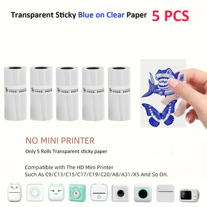 Compact Thermal Mini Printer - Portable Bluetooth Inkless Sticker Maker for Creative DIY Photo Printing