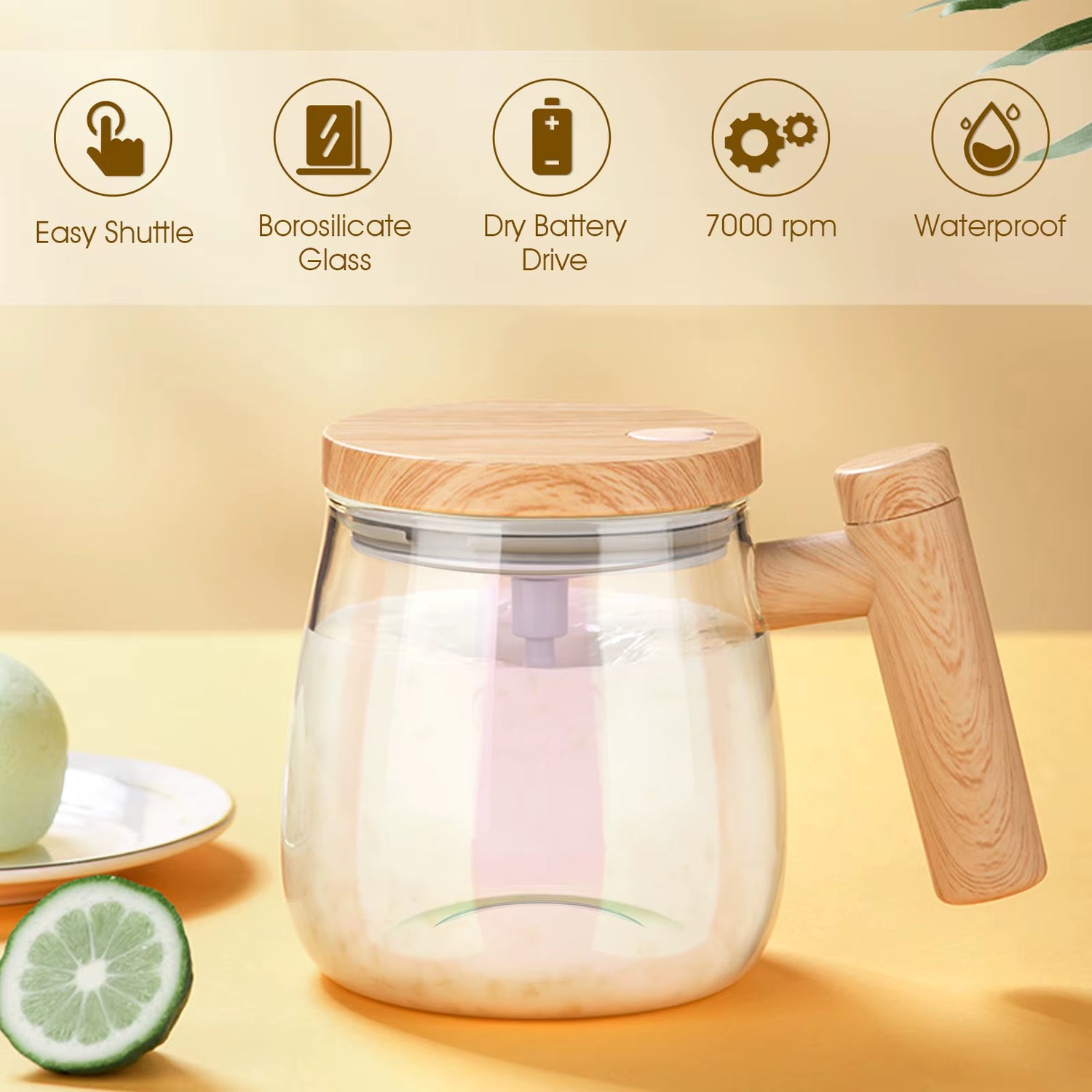 Revolutionary 400ML Self-Stirring Mug: 7000RPM Electric Mixer for Effortless Coffee, Milk, and Protein Shakes