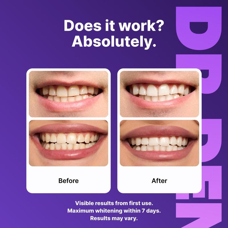 Brightening, cleaning and caring tooth strips