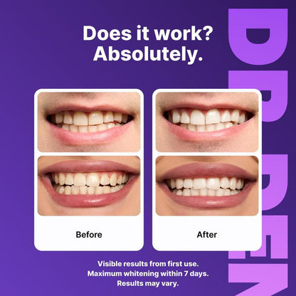 Brightening, cleaning and caring tooth strips